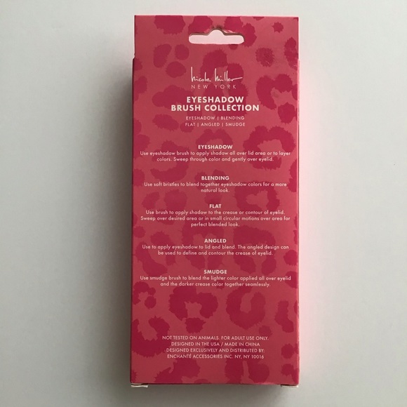 LAST 1! NEW Nicole Miller NY Eyeshadow 5-Brush SET Blend Glam Silver Tone Travel - Picture 6 of 10